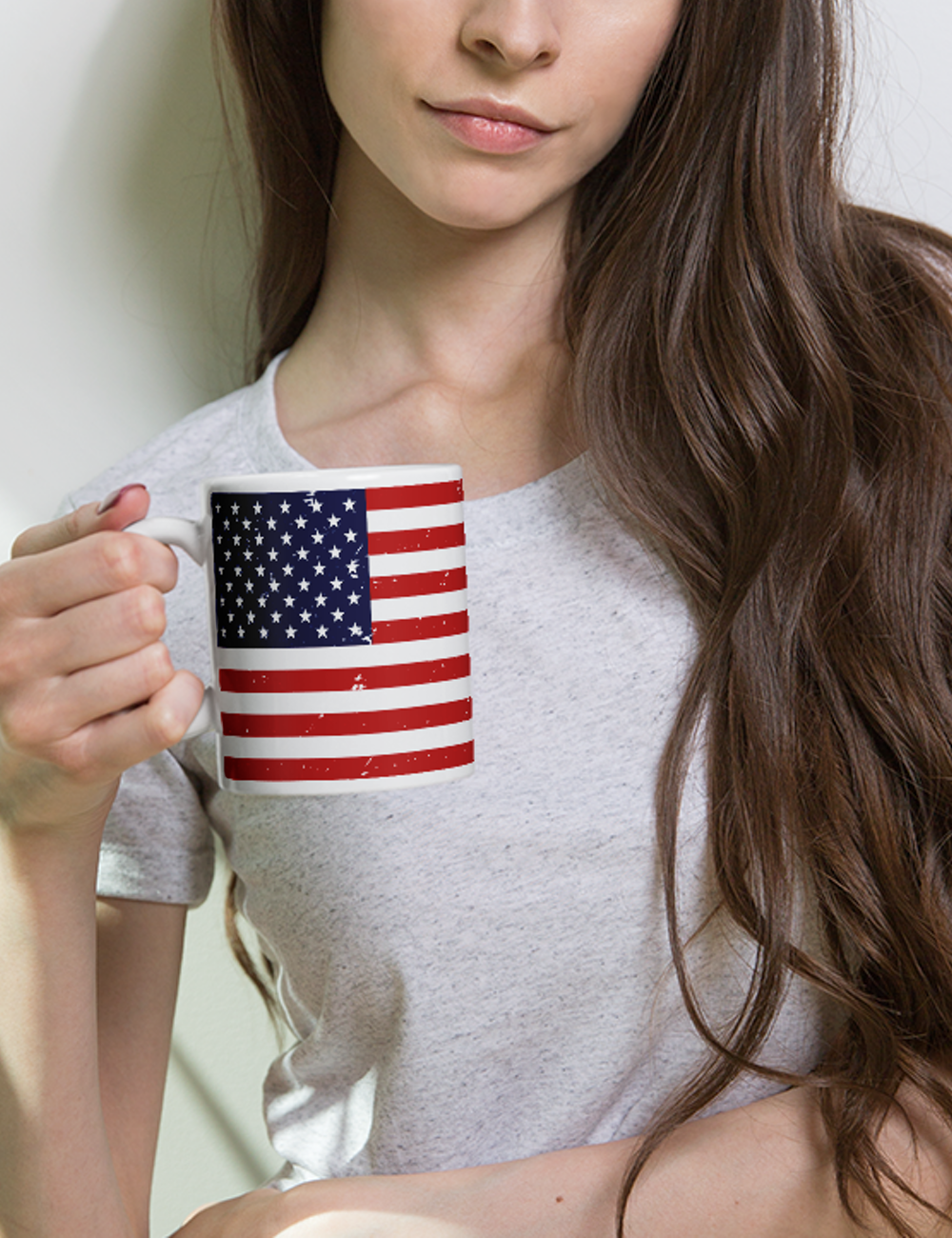 Vintage Grunge Style American Flag | Classic Mug OniTakai