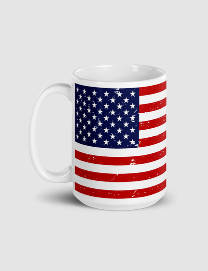 Vintage Grunge Style American Flag | Classic Mug OniTakai