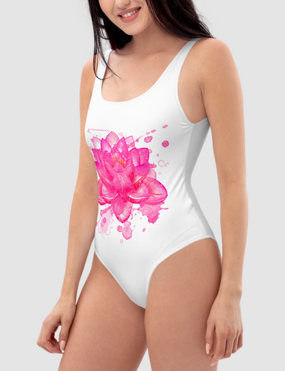 Vintage Lotus Flower | Women's One-Piece Swimsuit OniTakai