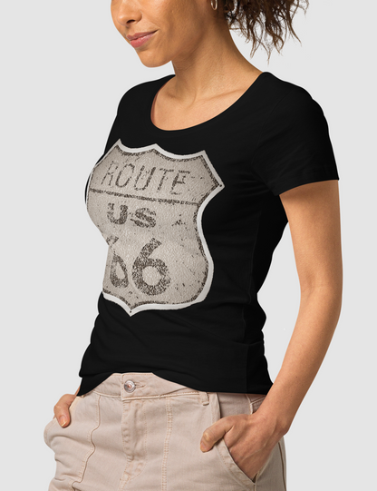 Vintage Route 66 | Women's Organic Round Neck T-Shirt OniTakai