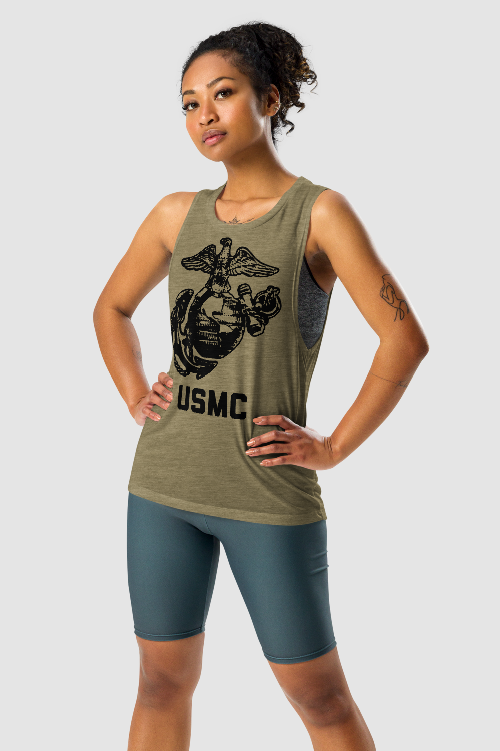 Vintage USMC Logo Women's Muscle Tank Top OniTakai