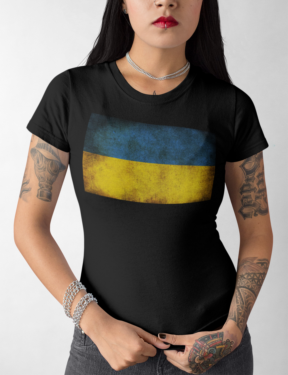 Vintage Ukrainian Flag | Women's Style T-Shirt OniTakai