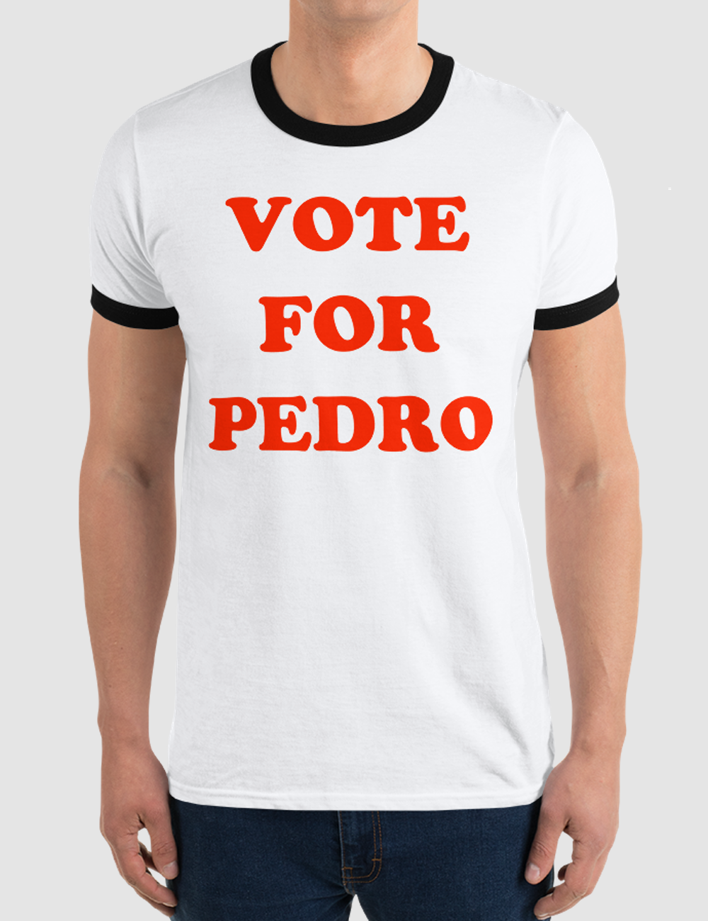 Vote For Pedro | Men's Ringer T-Shirt OniTakai