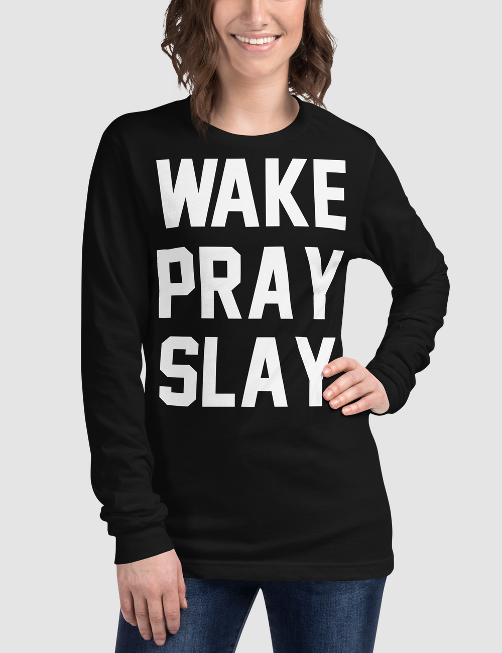 Wake Pray Slay | Women's Long Sleeve Shirt OniTakai