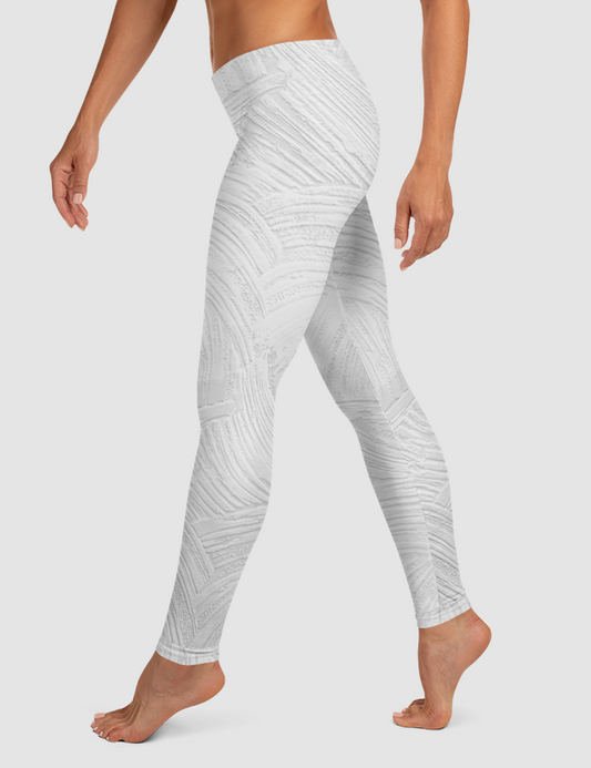 White Plaster Paint Abstract | Women's Standard Yoga Leggings OniTakai