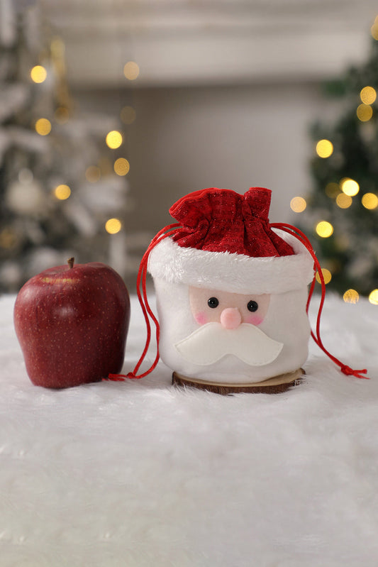 White Santa Clause Cartoon Christmas Candy Gift Bag OniTakai