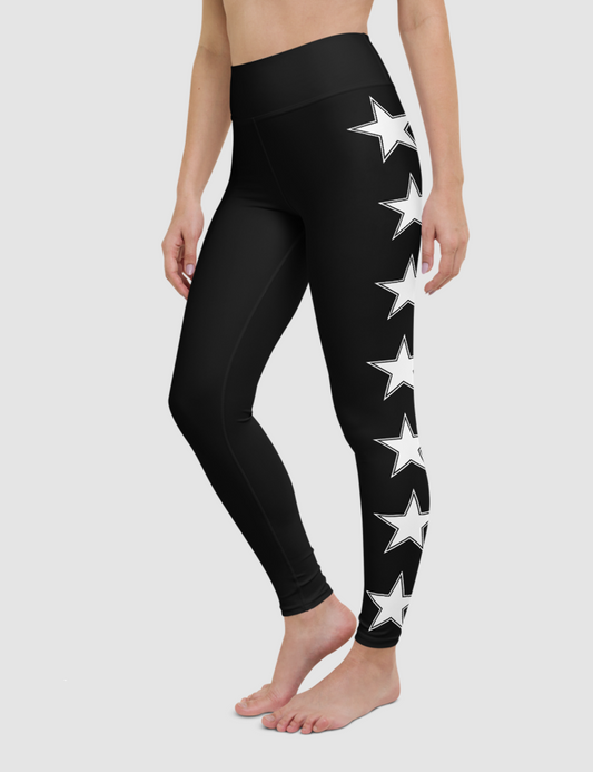 White Stars | Women's High Waist Yoga Leggings OniTakai