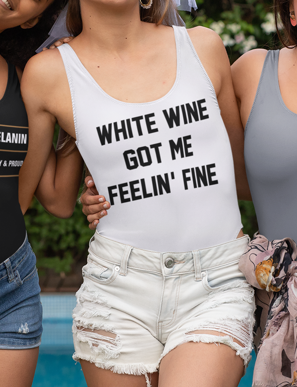 White Wine Got Me Feeling Fine | Women's One-Piece Swimsuit OniTakai