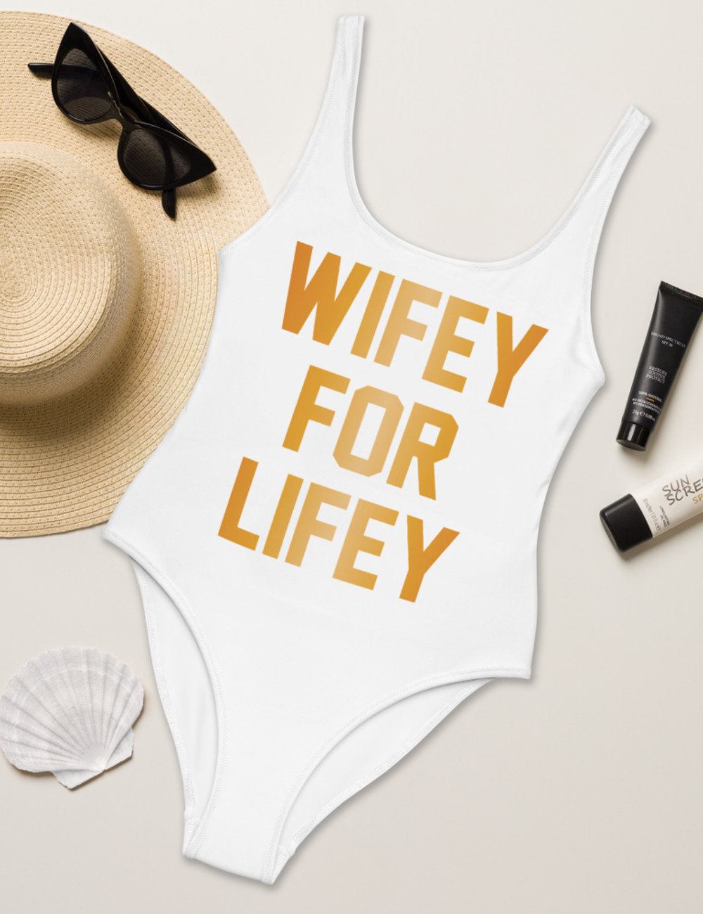Wifey For Lifey | Women's One-Piece Swimsuit OniTakai