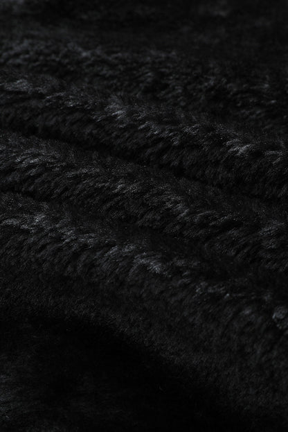 Wisteria Plush Linen Zip-Up Hooded Puffer Coat OniTakai