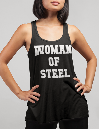 Woman Of Steel Women's Cut Racerback Tank Top OniTakai