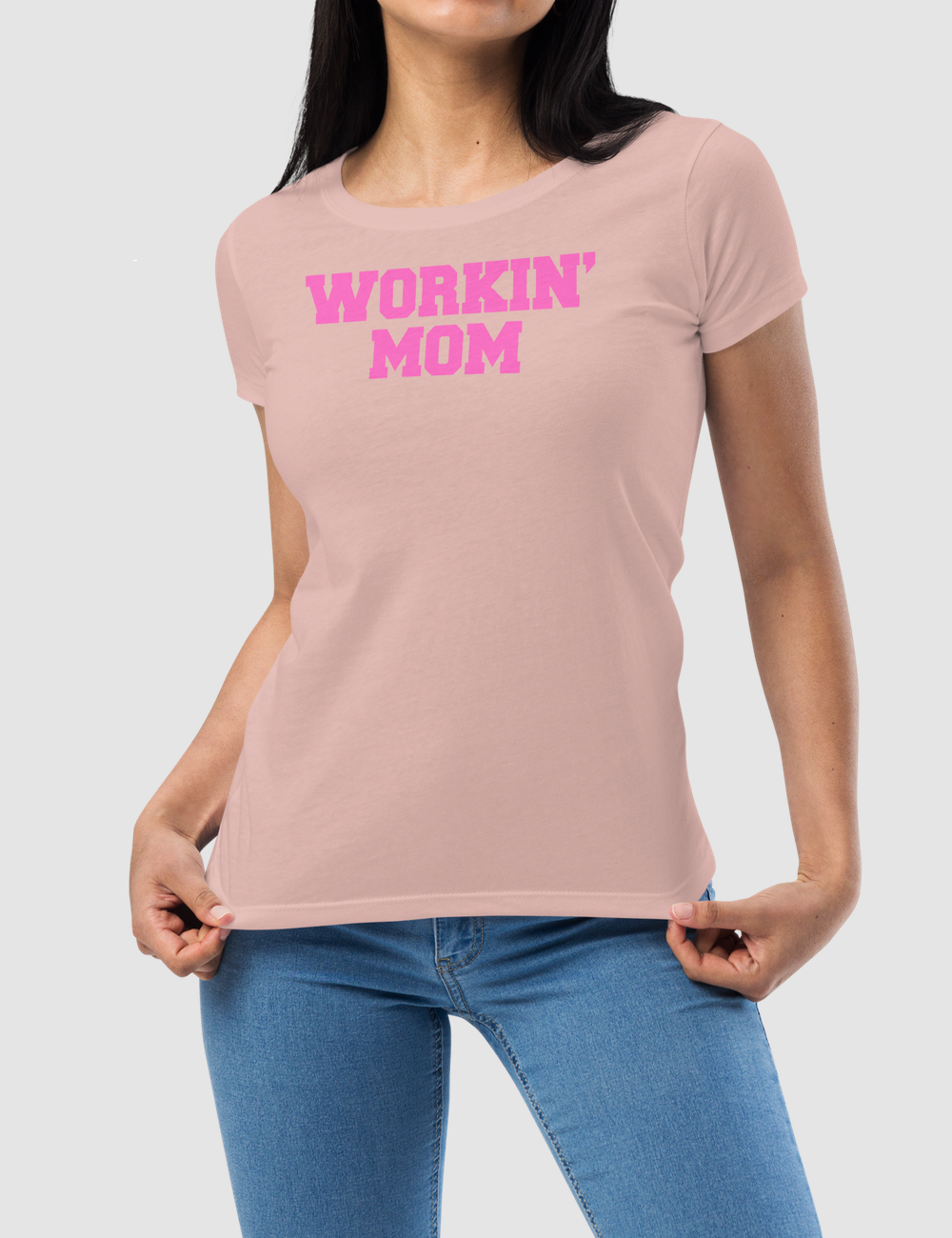 Workin' Mom | Women's Fitted T-Shirt OniTakai