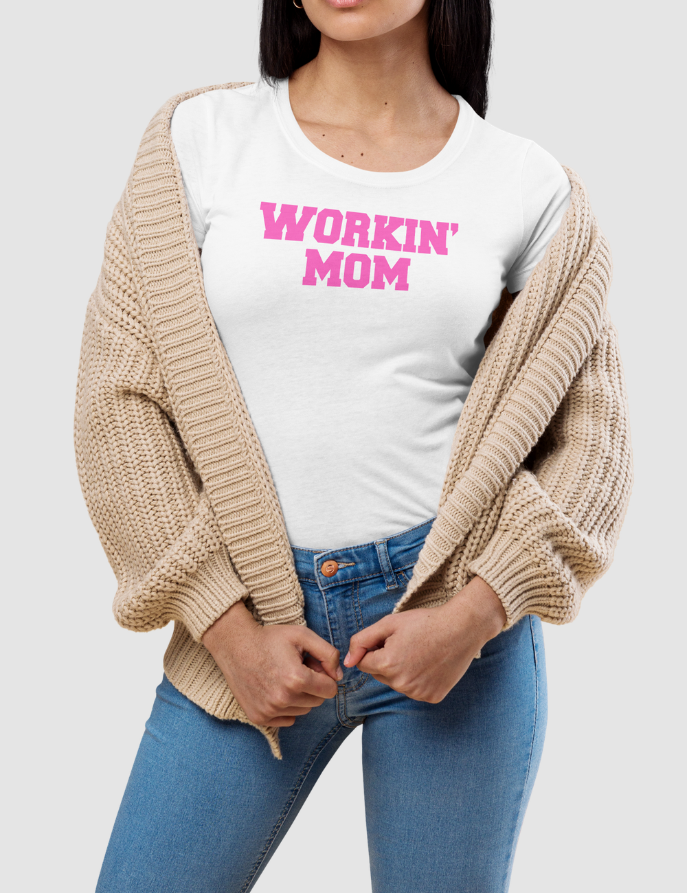 Workin' Mom | Women's Fitted T-Shirt OniTakai