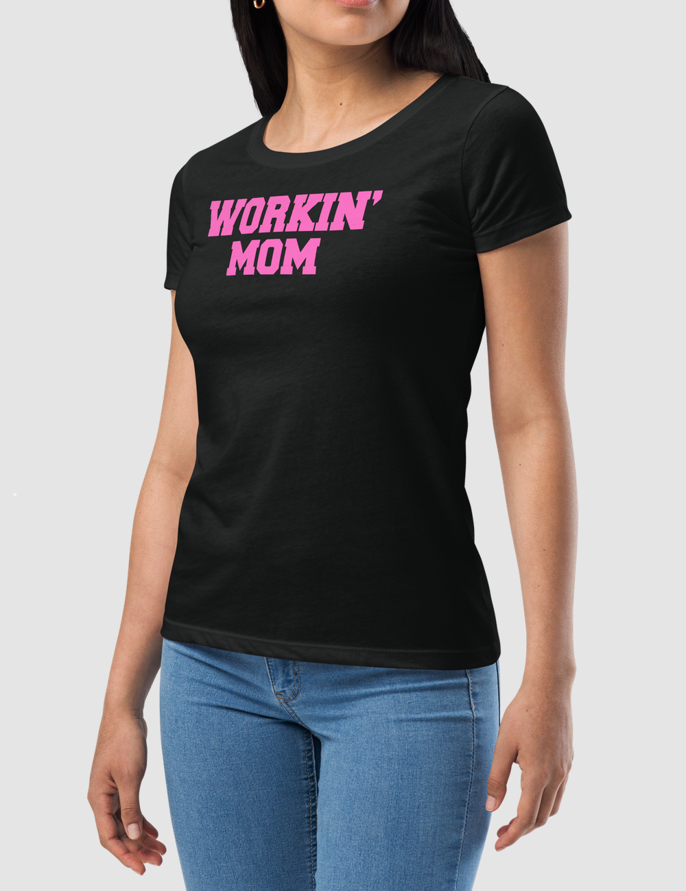 Workin' Mom | Women's Fitted T-Shirt OniTakai