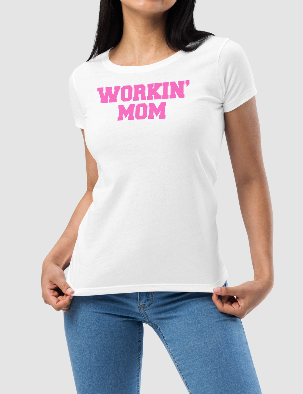 Workin' Mom | Women's Fitted T-Shirt OniTakai