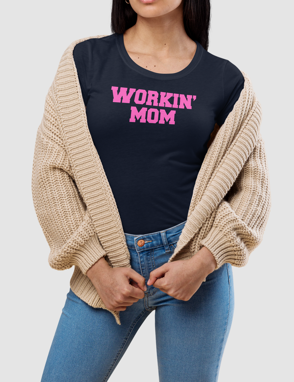 Workin' Mom | Women's Fitted T-Shirt OniTakai