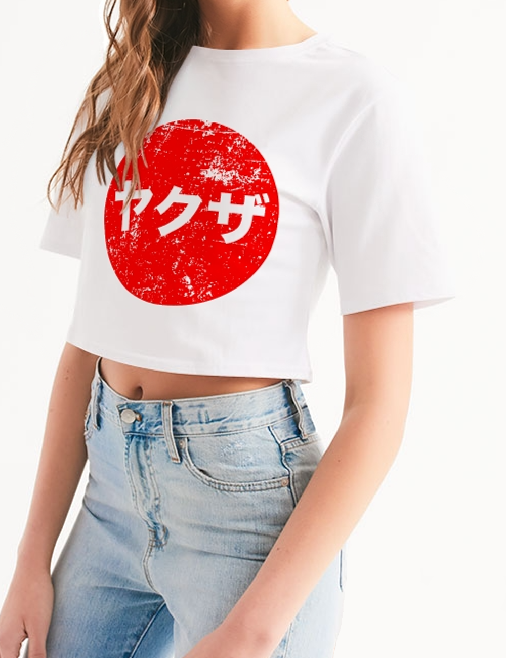 Yakuza | Women's Relaxed Crop Top T-Shirt OniTakai