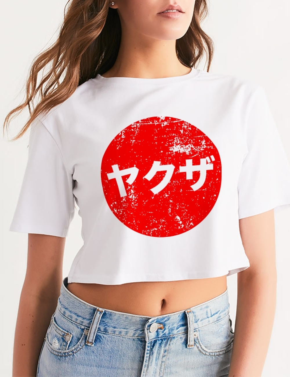 Yakuza | Women's Relaxed Crop Top T-Shirt OniTakai