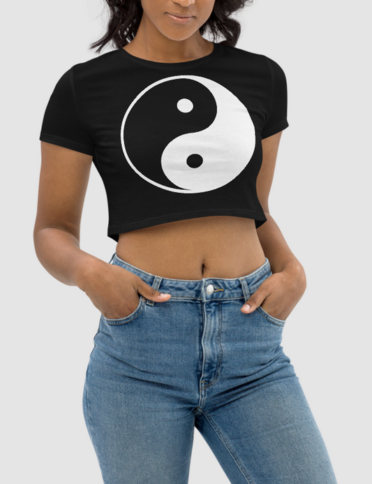 Yin Yang Women's Fitted Crop Top T-Shirt OniTakai