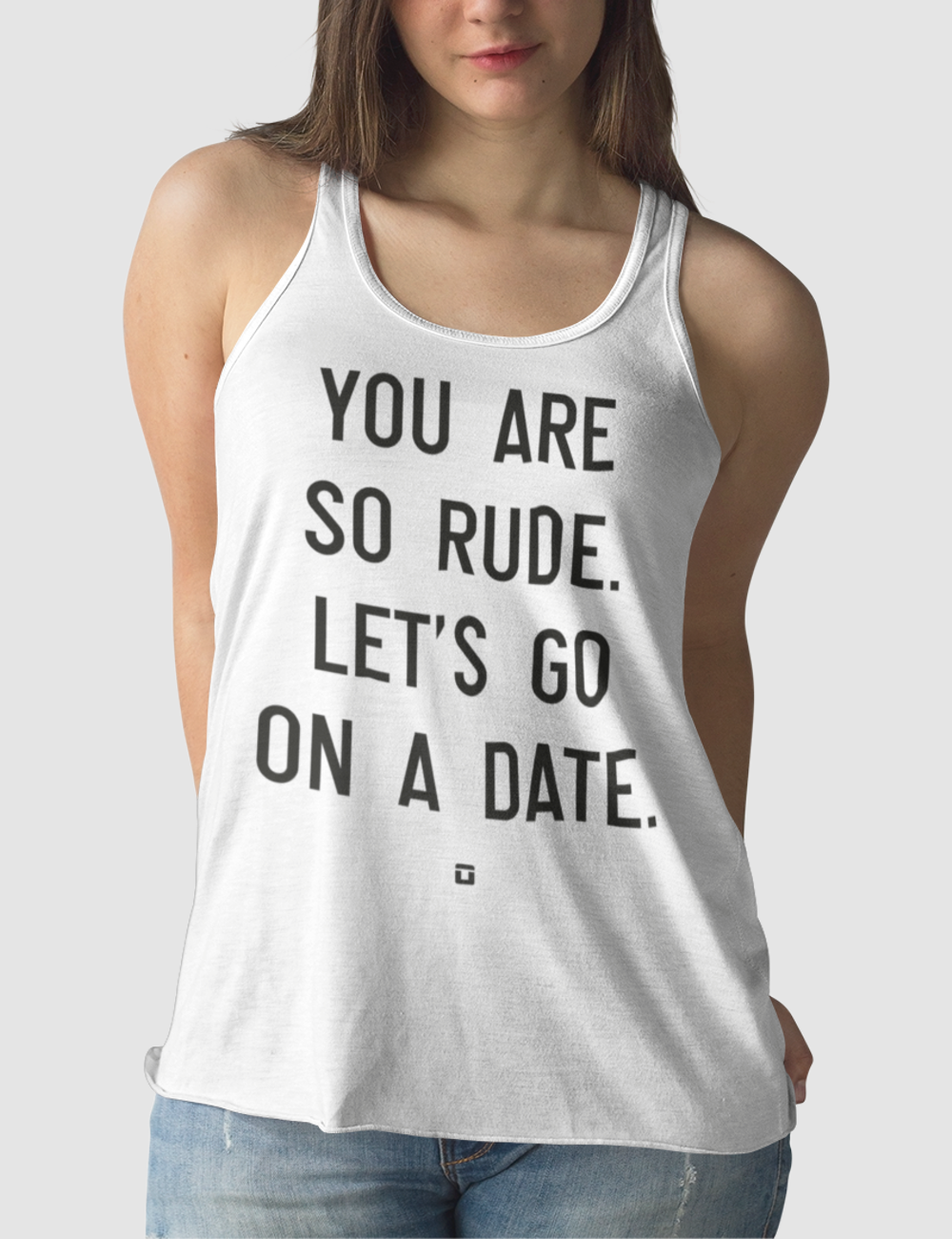 You Are So Rude. Let's Go On A Date. | Women's Cut Racerback Tank Top OniTakai