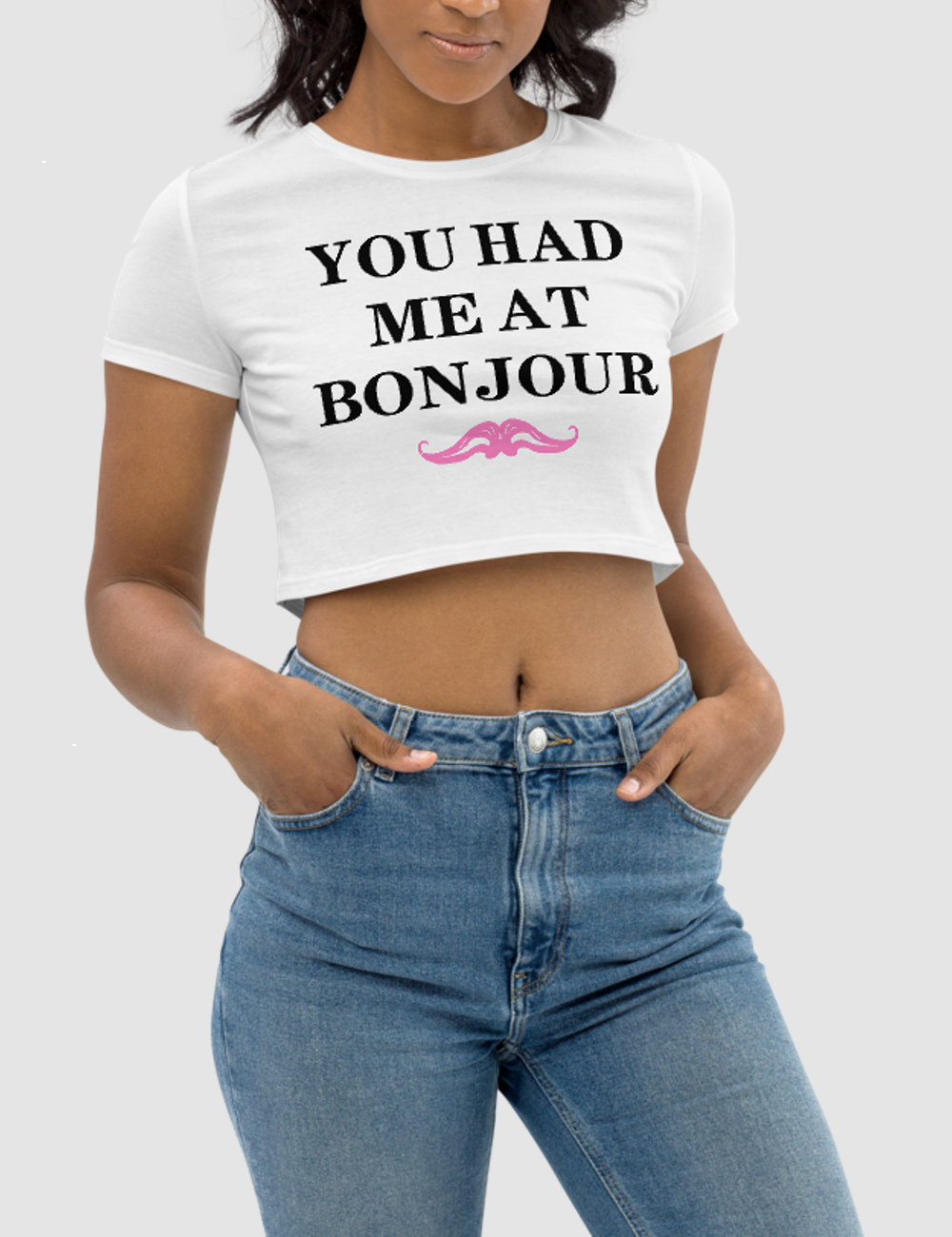 You Had Me At Bonjour | Women's Crop Top T-Shirt OniTakai