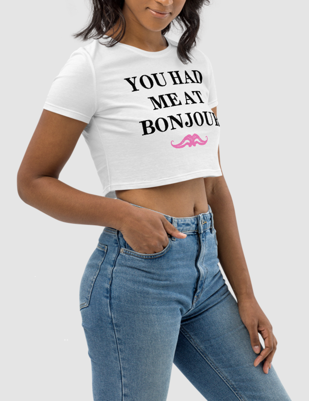 You Had Me At Bonjour | Women's Crop Top T-Shirt OniTakai