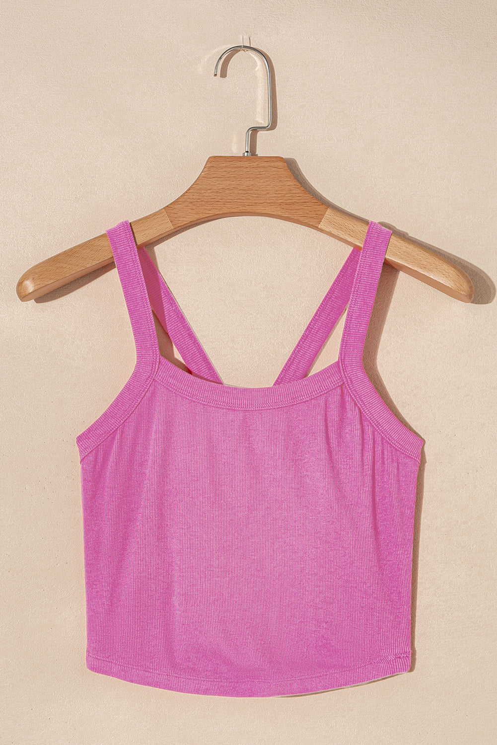 Bonbon Athletic Ribbed Cropped Cami Top