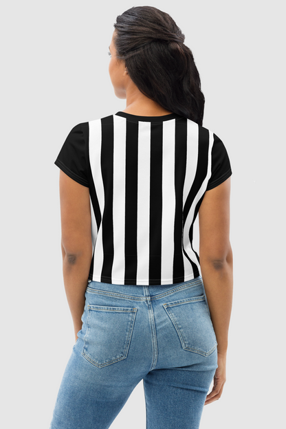 Referee Style Women's Sublimated Crop Top T-Shirt