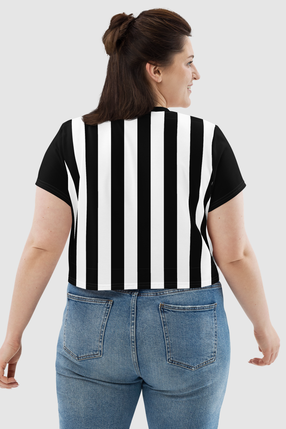 Referee Style Women's Sublimated Crop Top T-Shirt