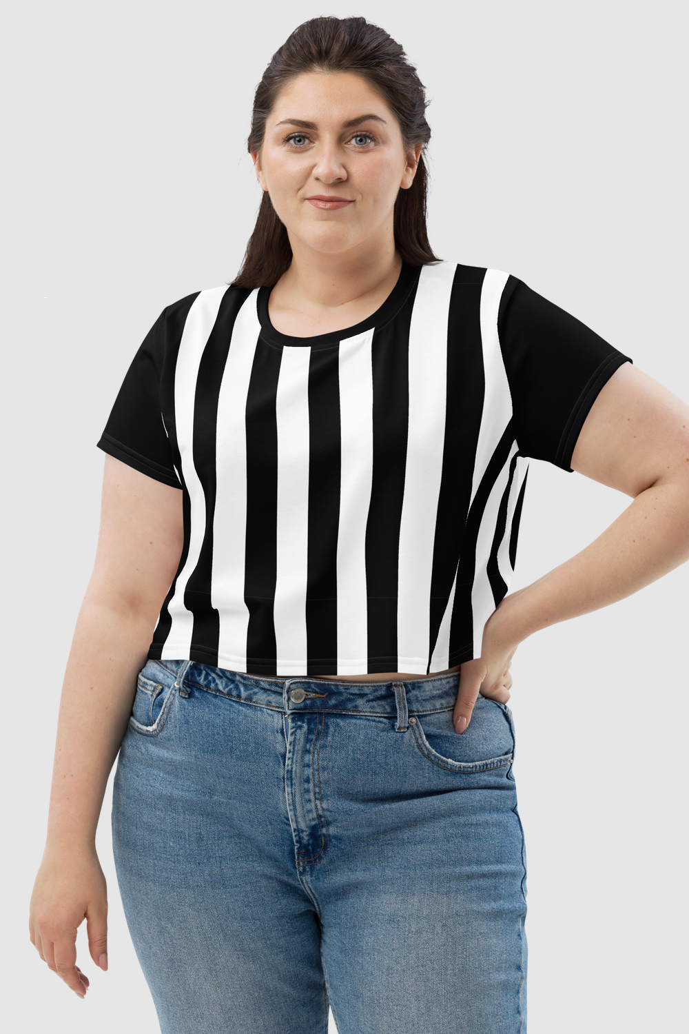 Referee Style Women's Sublimated Crop Top T-Shirt