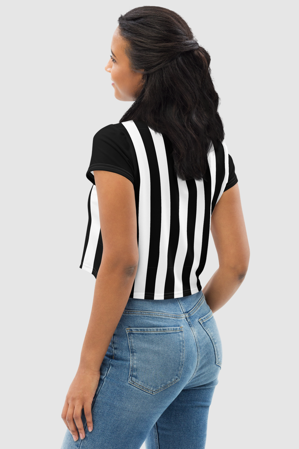 Referee Style Women's Sublimated Crop Top T-Shirt