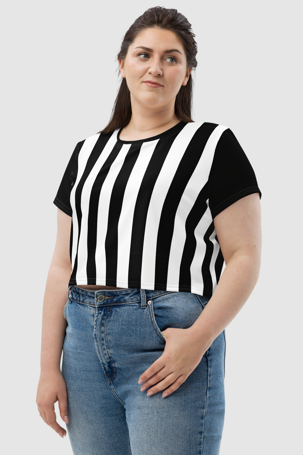 Referee Style Women's Sublimated Crop Top T-Shirt