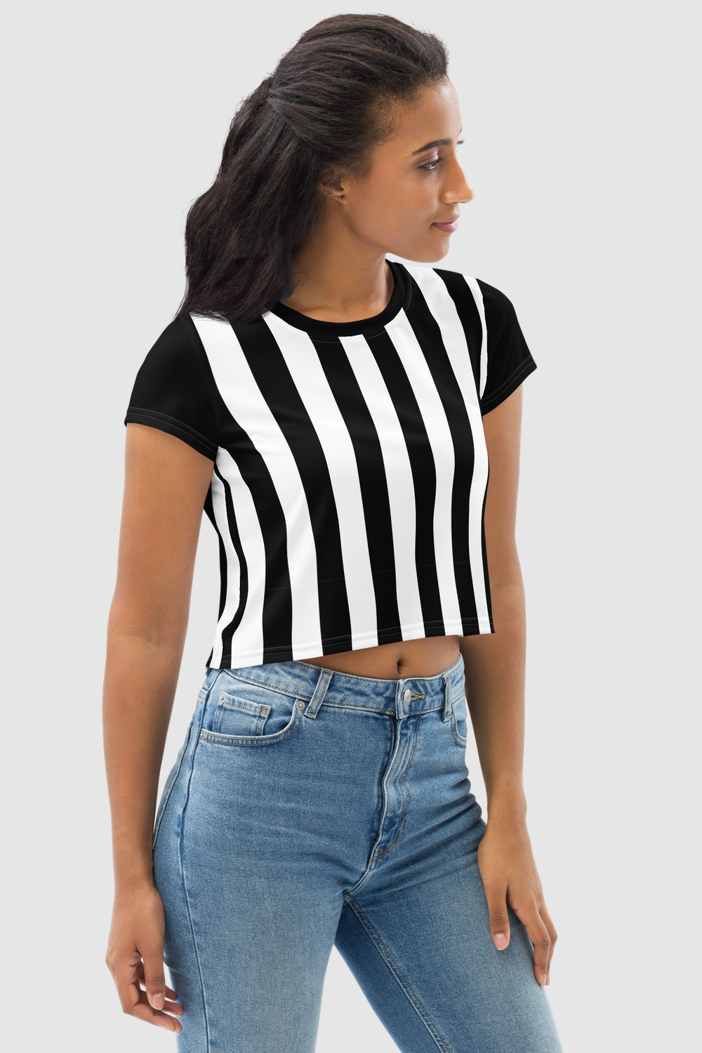 Referee Style Women's Sublimated Crop Top T-Shirt