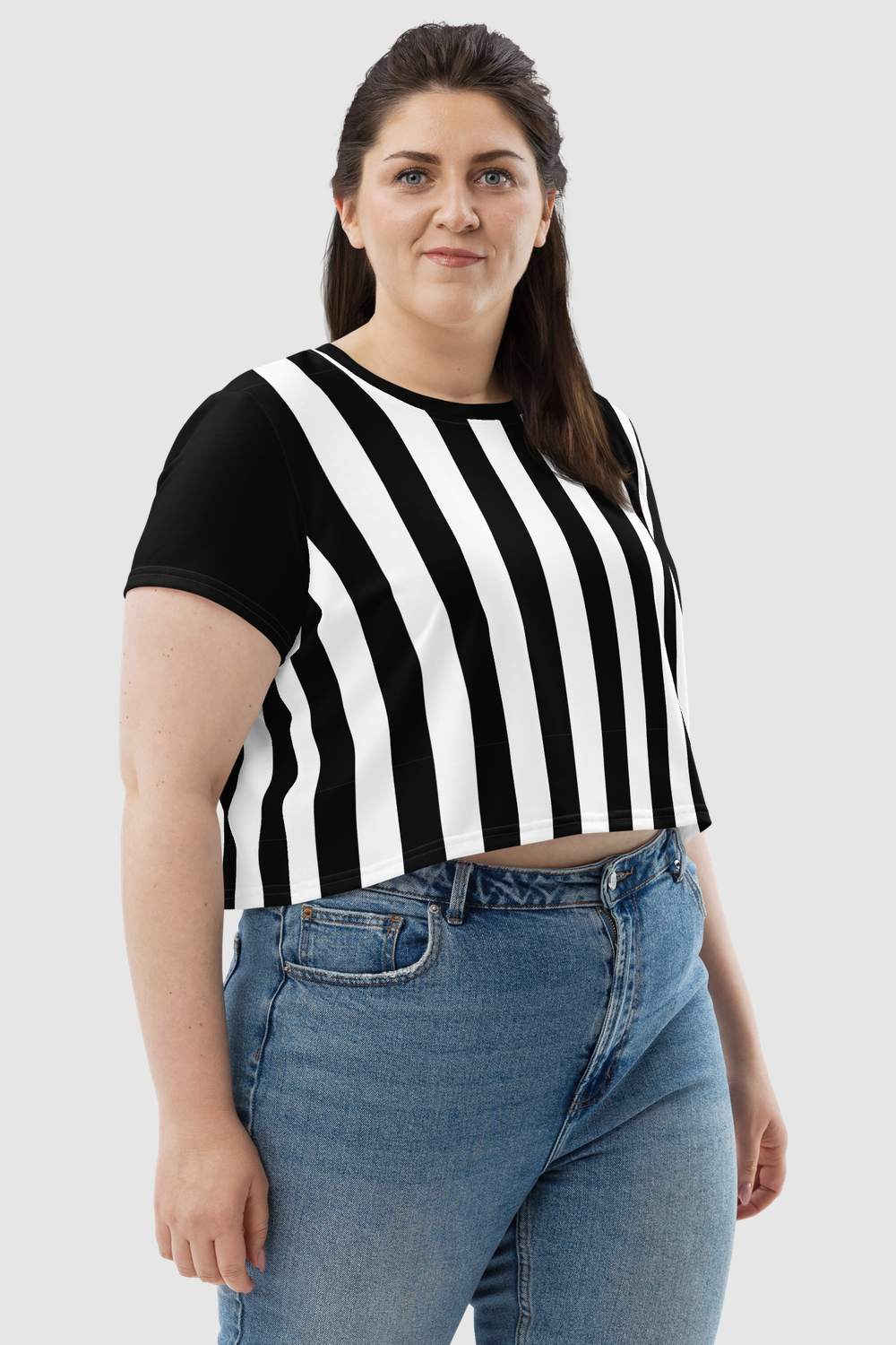 Referee Style Women's Sublimated Crop Top T-Shirt