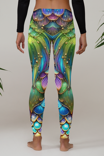 Atlantean Mermaid Graphic Print Women's Standard Yoga Leggings