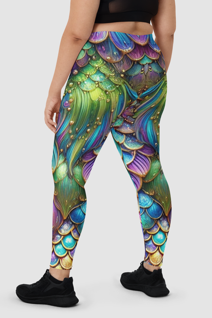 Atlantean Mermaid Graphic Print Women's Standard Yoga Leggings