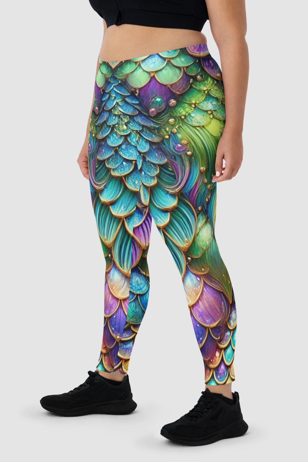 Atlantean Mermaid Graphic Print Women's Standard Yoga Leggings