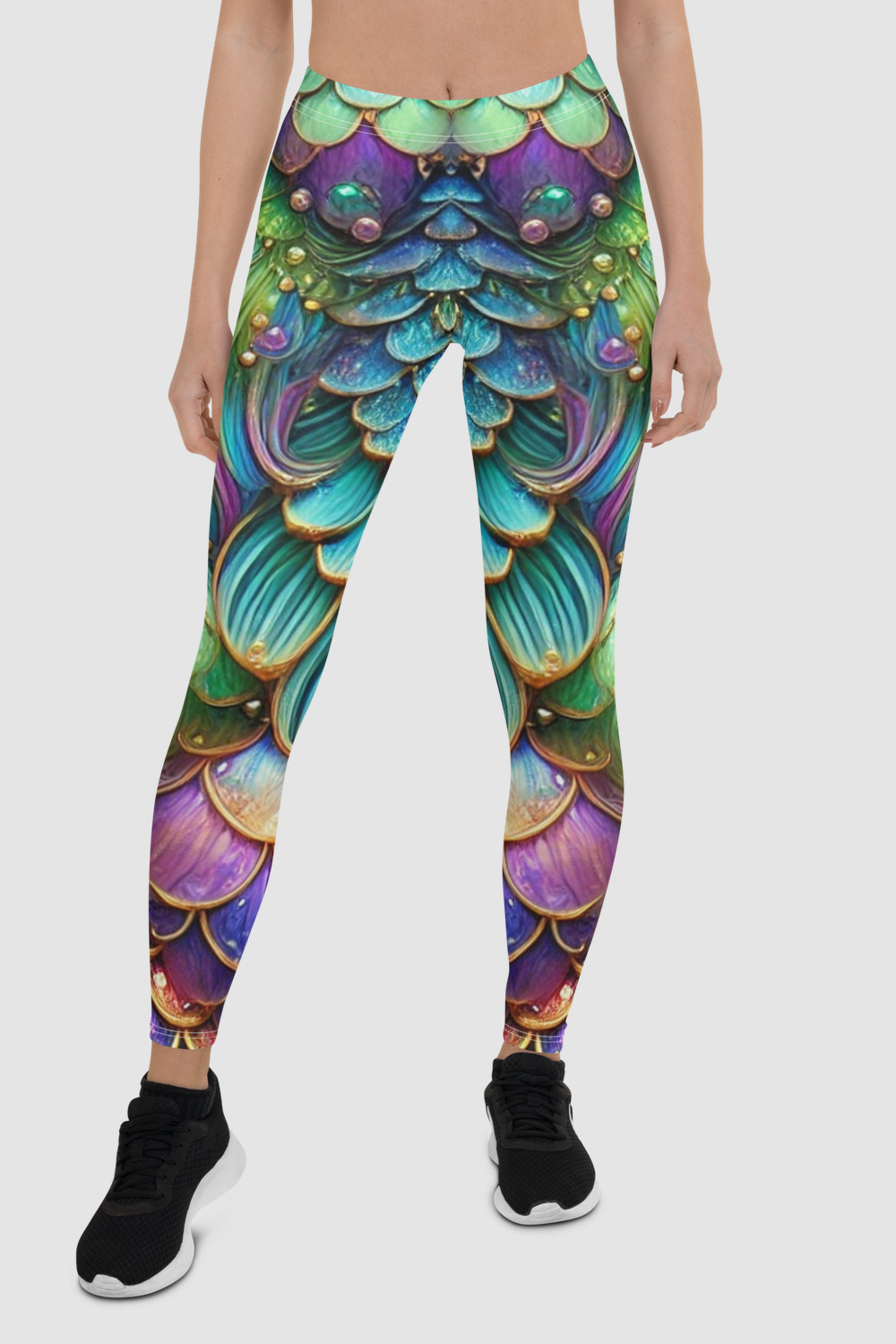 Atlantean Mermaid Graphic Print Women's Standard Yoga Leggings