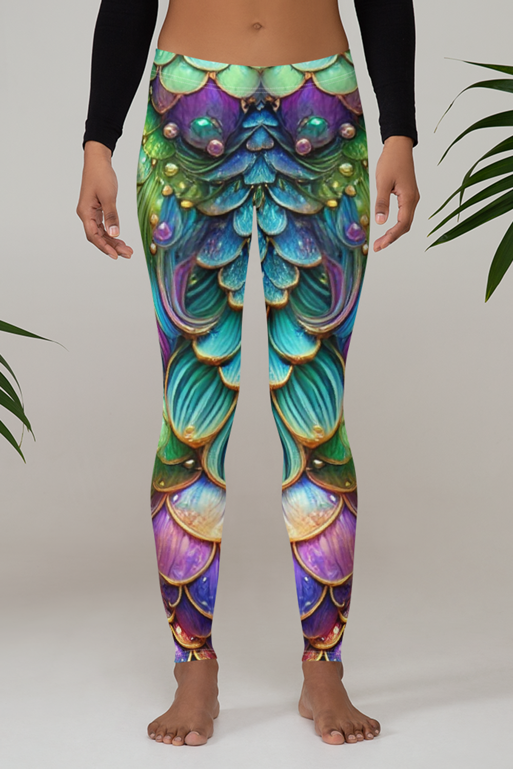 Atlantean Mermaid Graphic Print Women's Standard Yoga Leggings