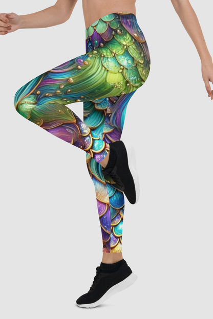 Atlantean Mermaid Graphic Print Women's Standard Yoga Leggings