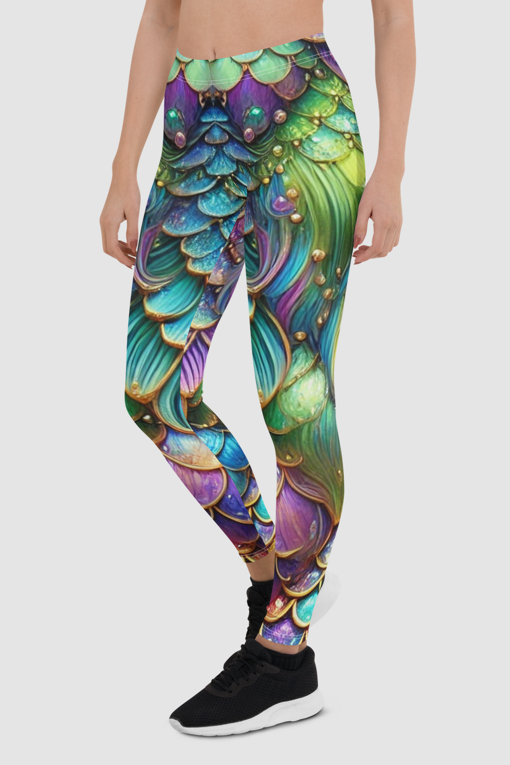 Atlantean Mermaid Graphic Print Women's Standard Yoga Leggings