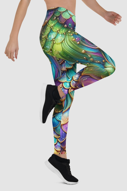 Atlantean Mermaid Graphic Print Women's Standard Yoga Leggings