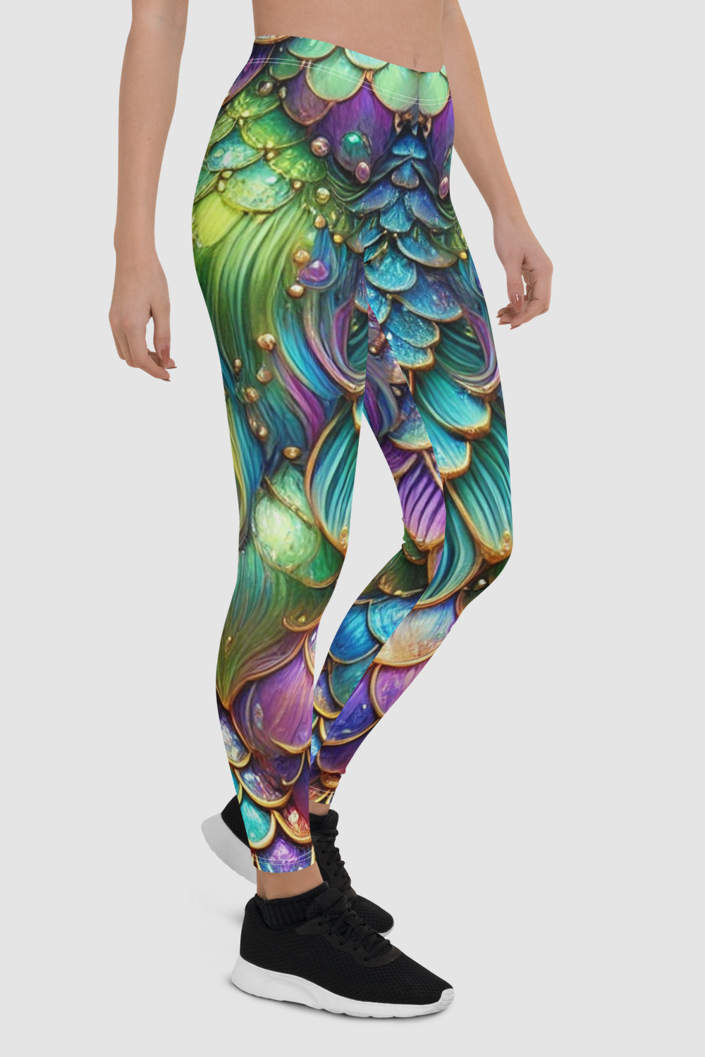 Atlantean Mermaid Graphic Print Women's Standard Yoga Leggings