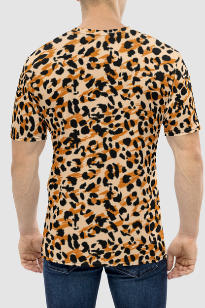 Classic Cheetah Graphic Print Men's Sublimated T-Shirt