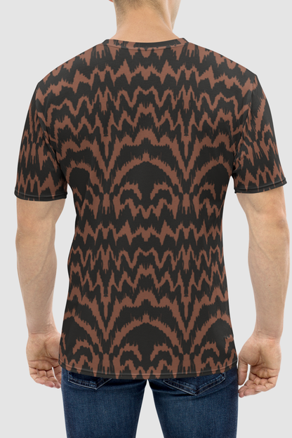 Abstract Cacao Graphic Print Men's Sublimated T-Shirt