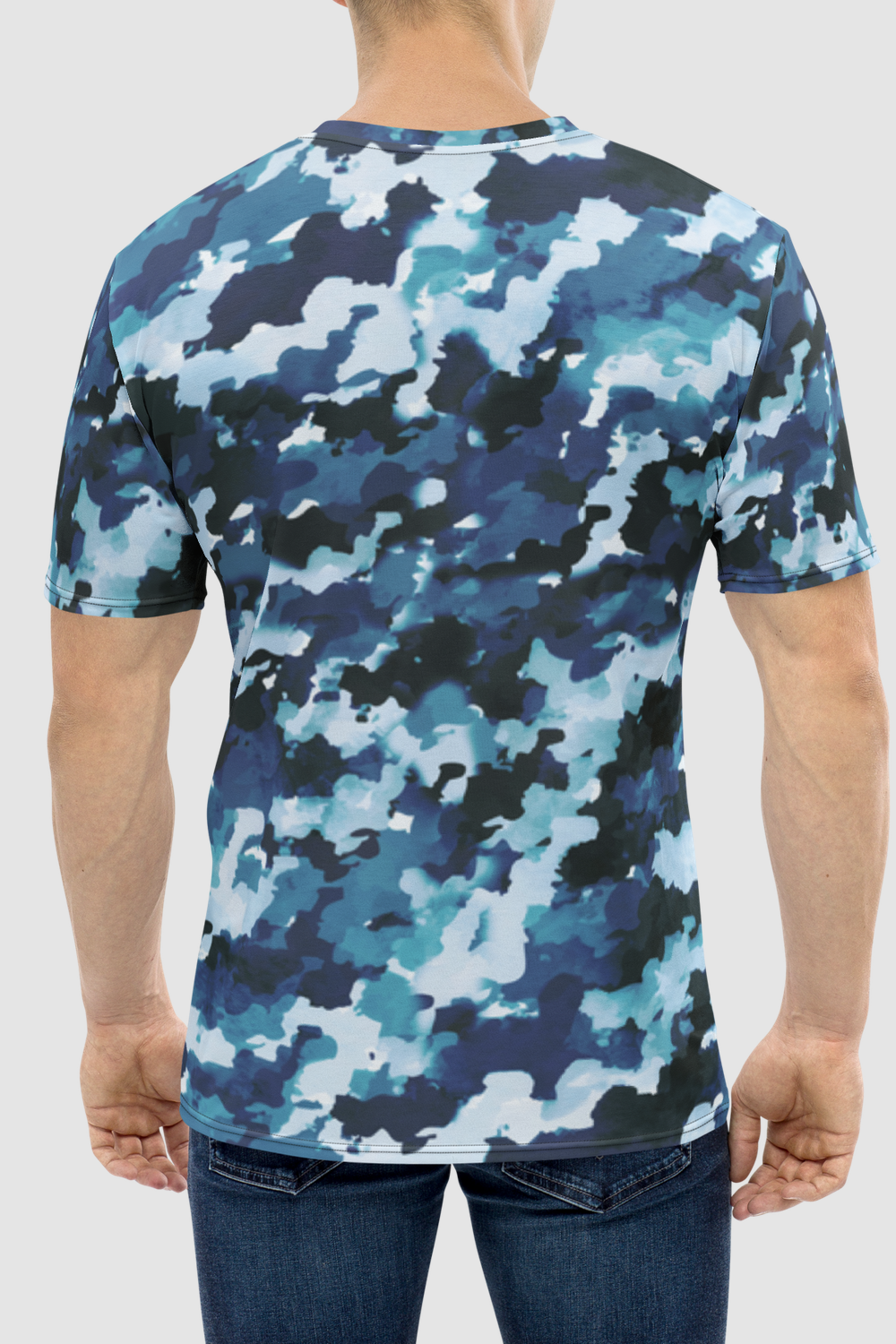 Black Ice Camo Print Men's Sublimated T-Shirt