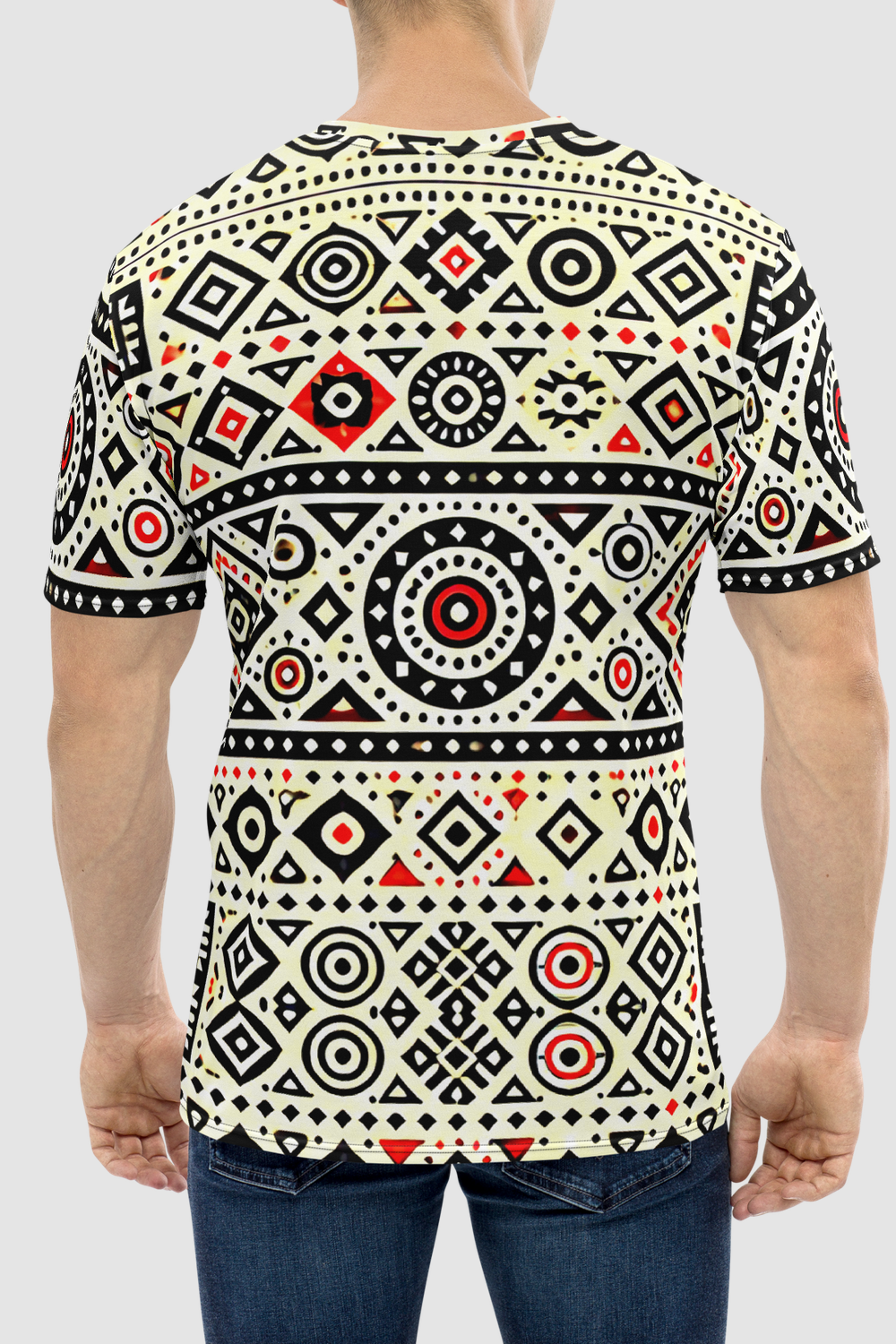 Abstract Exotic Ethnic Graphic Print Men's Sublimated T-Shirt