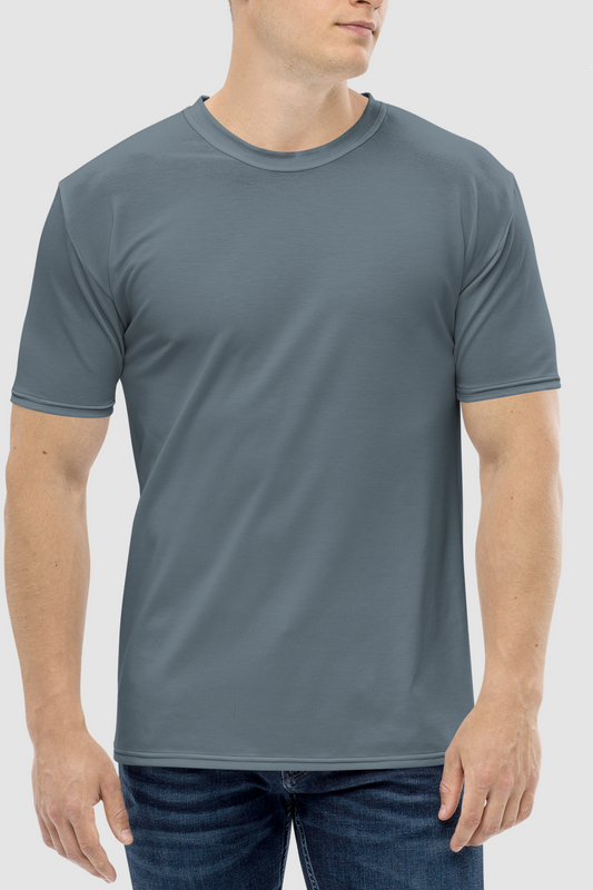 Azure Slate Blue Men's Sublimated T-Shirt