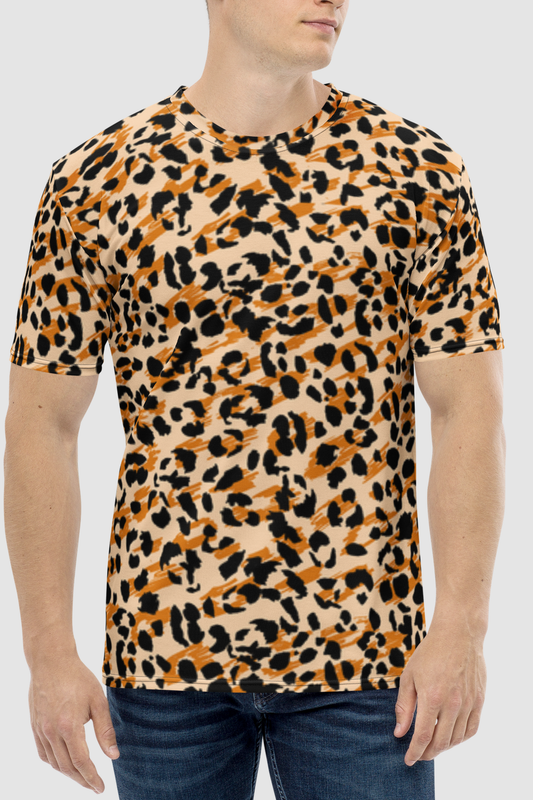 Classic Cheetah Graphic Print Men's Sublimated T-Shirt