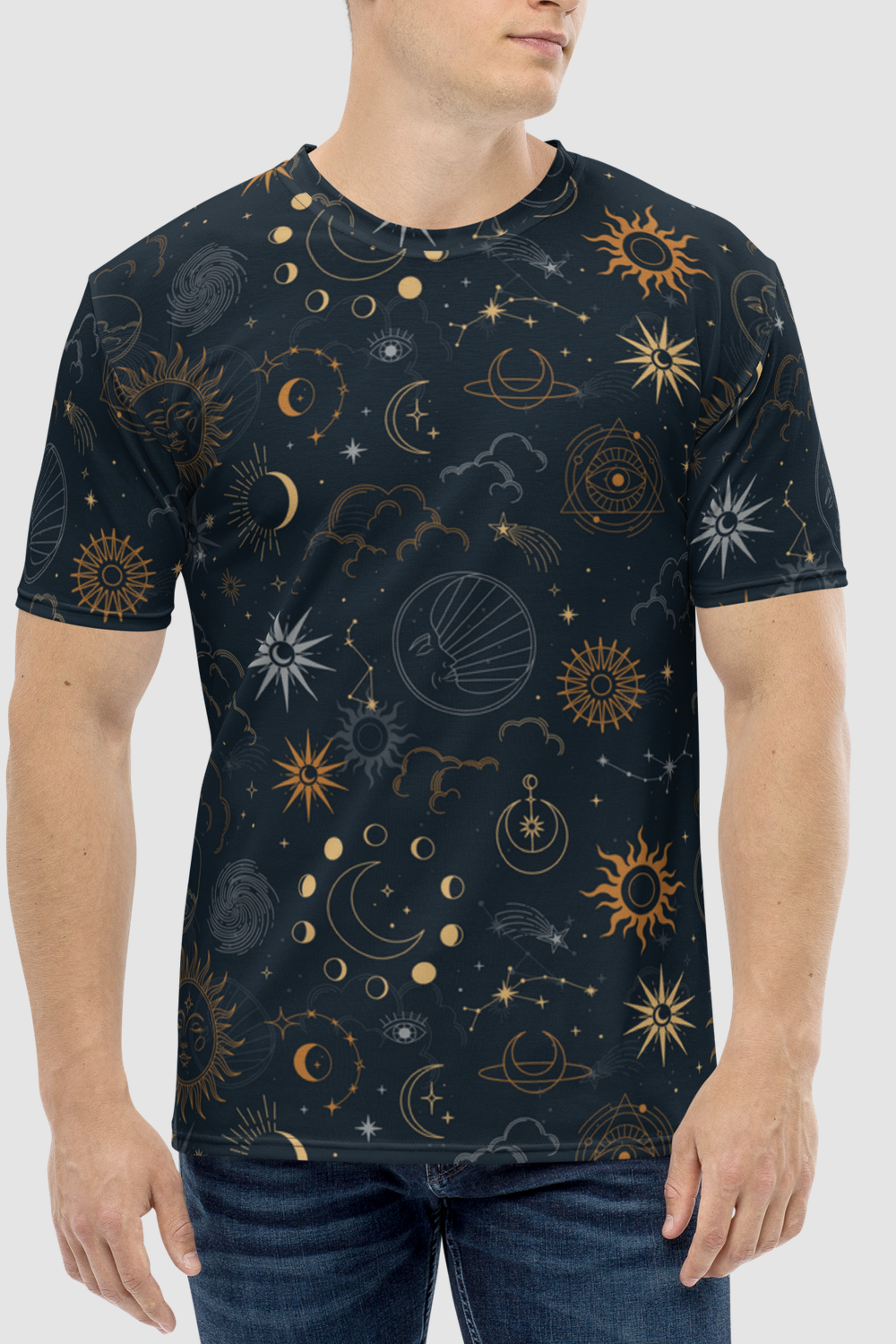 Cosmic Twilight Graphic Print Men's Sublimated T-Shirt